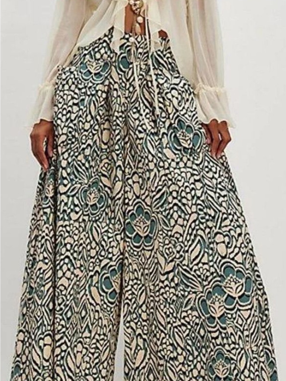 Free People Miss you most wide leg pant olive